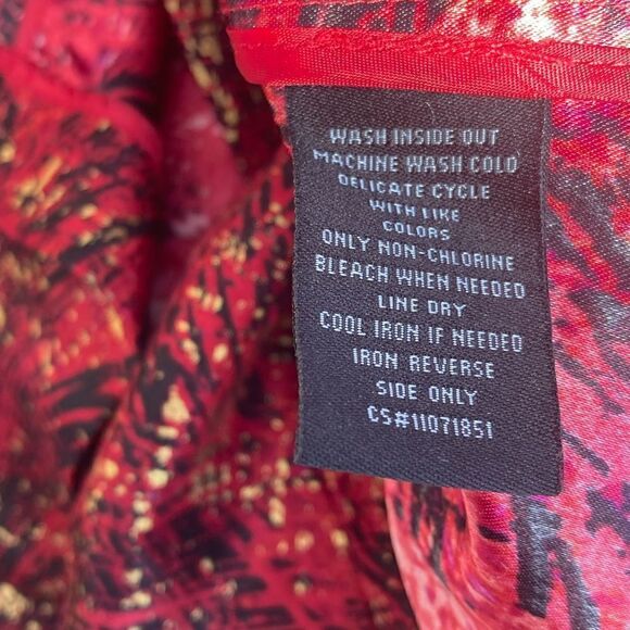 Added Dimensions Red Gold belted Jacket 4X NWOT - Picture 10 of 11